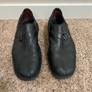 Dr. Doc Martens Black Leather Men's Size 12 Slip Ons 11818